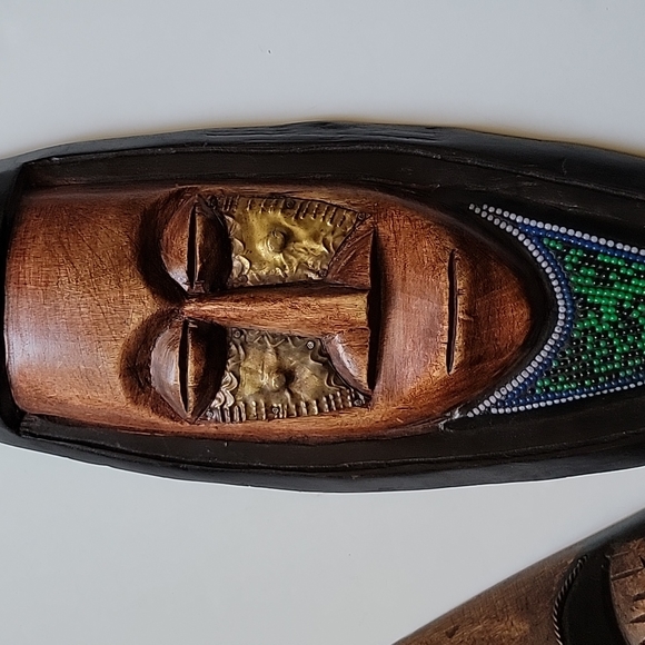 African wooden masks | hand crafted in Ghana | set of 2 - Picture 3 of 5